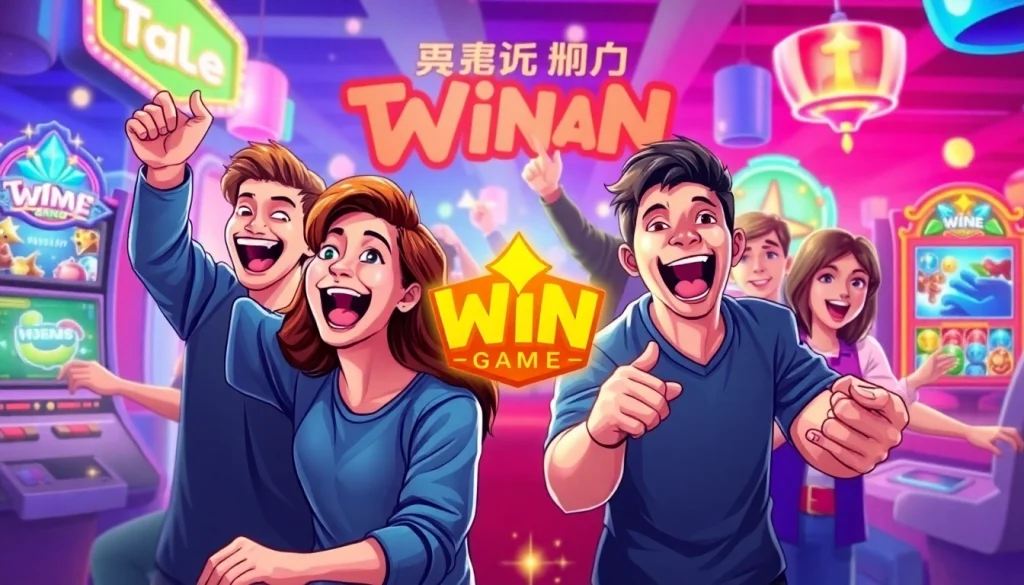 Exciting gaming experience at Tashan Win, players enjoying action-packed games with vibrant visuals.