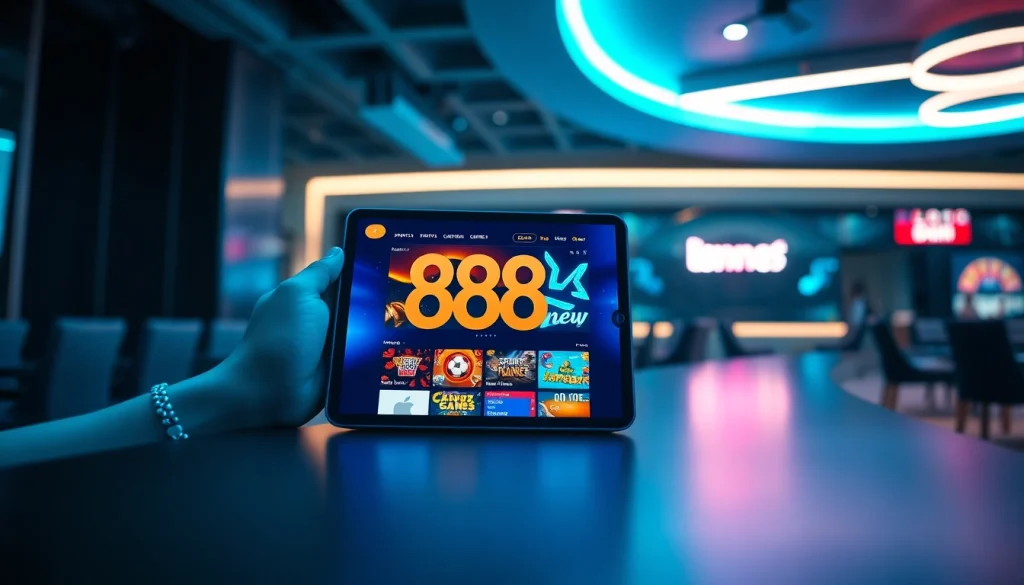 Engaging visual of the 888new gaming platform showcasing diverse online betting options.