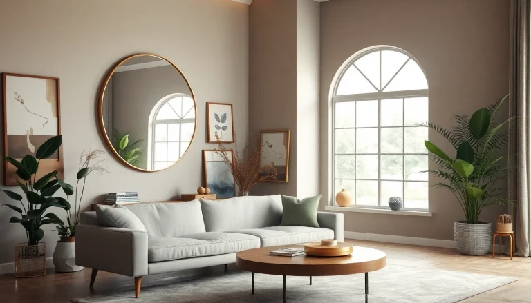 Enhance your home decor with luxury mirrors available at https://merithome.co.uk in an elegant living room.