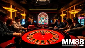 Place your bets at MM88 COM's vibrant casino tables filled with excitement.