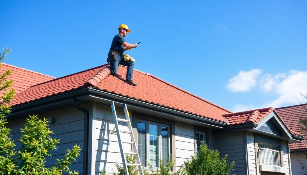 Twin Shield Roofing contractor showcasing quality roofing services on a house.