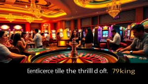 Experience the thrill of 79king with vibrant casino activities featuring exciting poker tables and slot machines.