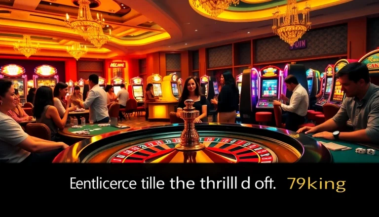 Experience the thrill of 79king with vibrant casino activities featuring exciting poker tables and slot machines.