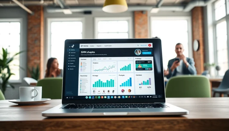 Optimize your strategy with the TikTok SMM panel showcased in a dynamic workspace.