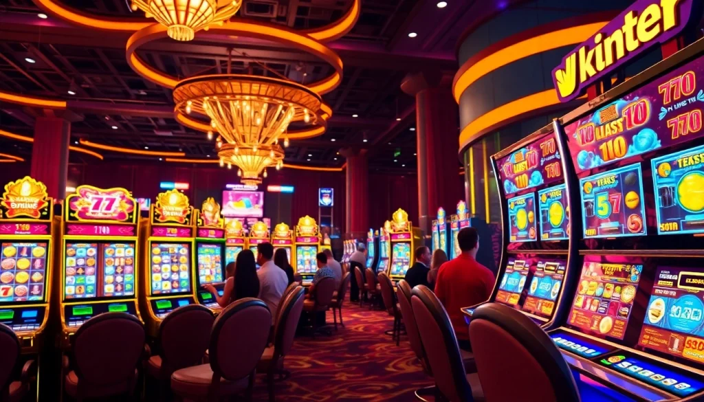 Mengalami sensasi bermain luxury777 slot di dalam kasino yang cerah dan penuh warna.