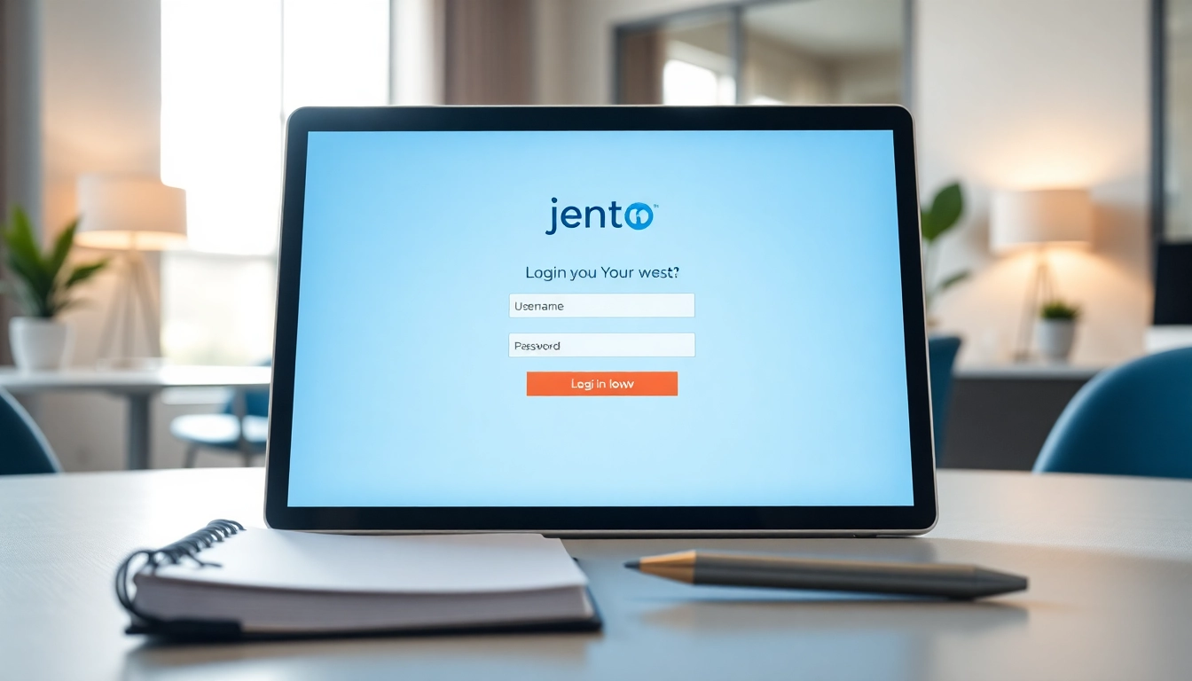 Masuk ke jentoto login dengan tampilan profesional dan menarik di perangkat digital.