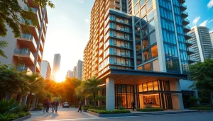 View of a new condominium at https://newdeveloperlaunch.sg highlighting modern architecture.