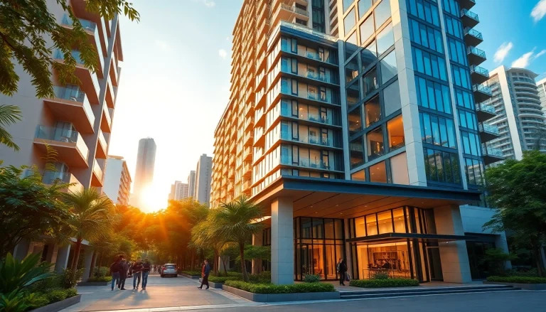 View of a new condominium at https://newdeveloperlaunch.sg highlighting modern architecture.