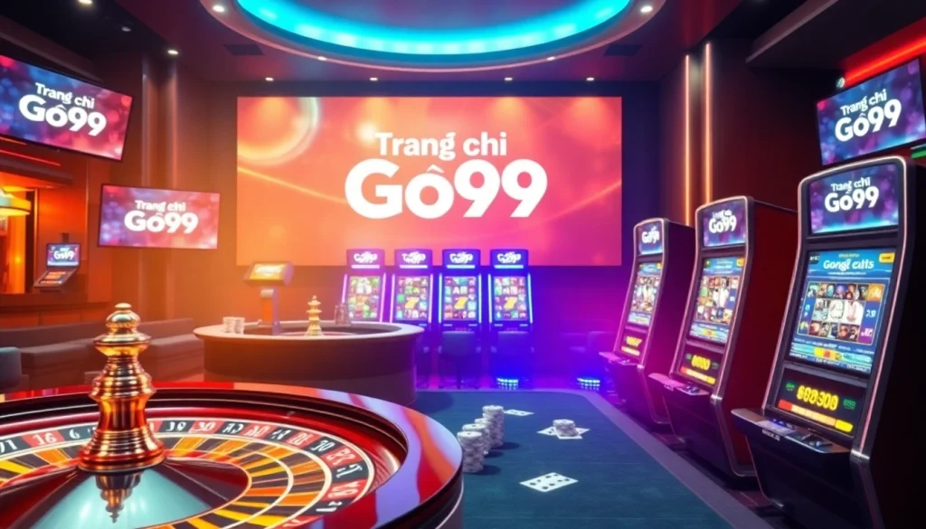 Experience the thrill of Trang chủ Go99 with a vibrant online casino scene featuring roulette, poker, and slots.