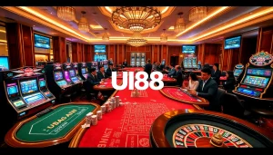 Experience the excitement of gambling at UU88 casino with vibrant table games and slot machines.