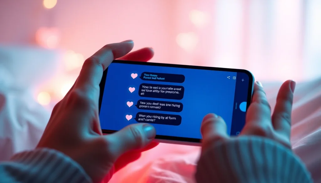 Engaging AI chatbot interface depicting intimate conversations emphasizing sex ai in a warm, inviting atmosphere.