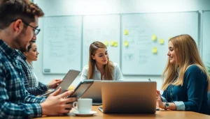 Showcasing a vibrant team of professionals at https://xqa.ca, collaborating on quality assurance strategies in a modern workspace.