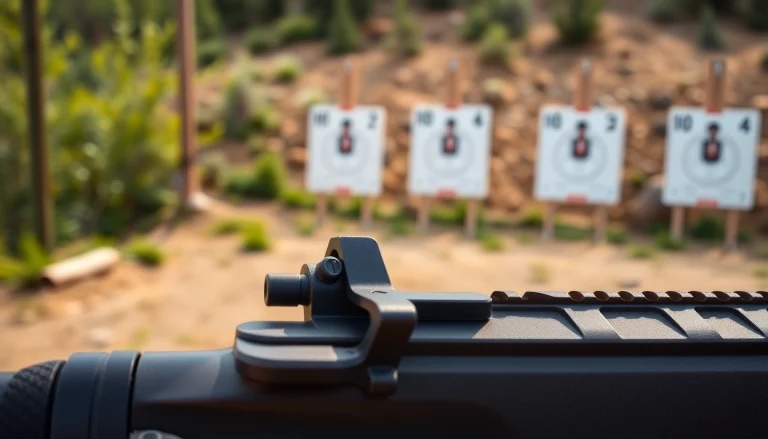 Showcase of a super safety trigger for sale, highlighting its sleek design and usability in a shooting range.