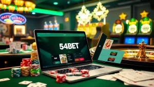 Exciting gameplay at 54BET showcasing vibrant casino tables and interactive betting options.