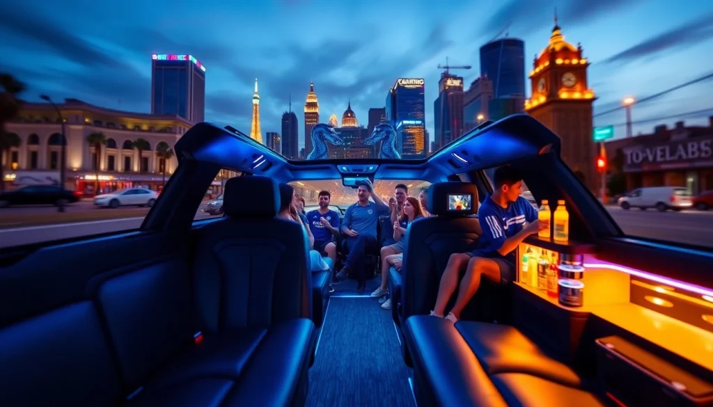 World Cup Group Transportation in a luxurious limousine celebrating fans in Los Angeles.