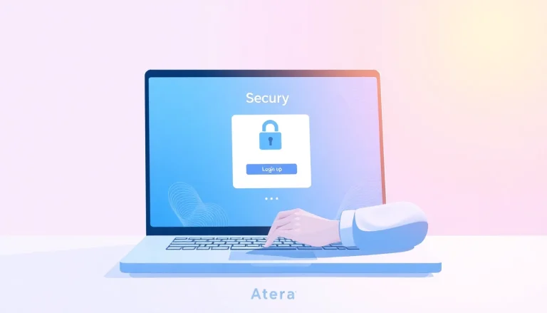 Atera login screen showing a user securely accessing their account.