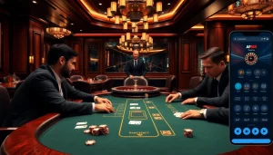 Experience high-stakes poker excitement with AF88 APP in a luxurious casino setting.