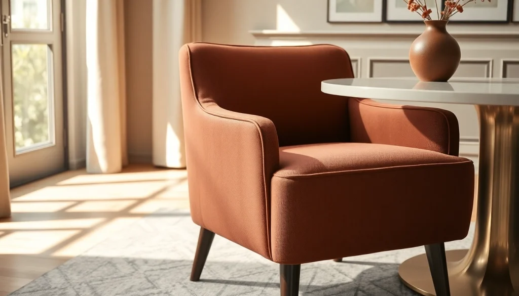 Beklede meubels met skai leer in een stijlvolle omgeving, die de luxe uitstraling toont.