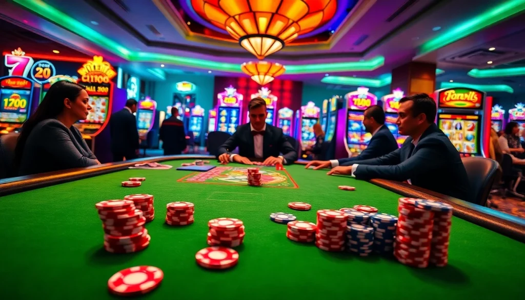 Experience the thrill of betting on 12bet with vibrant poker chips and digital slot machines.