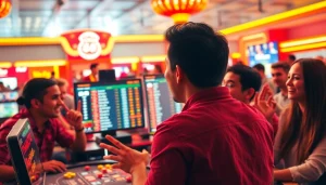 Hello88 online betting platform with engaging visuals and excited players.