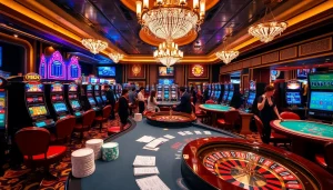 Engaging gambling experience at a luxurious casino highlighting 주소모음 for efficient gameplay.