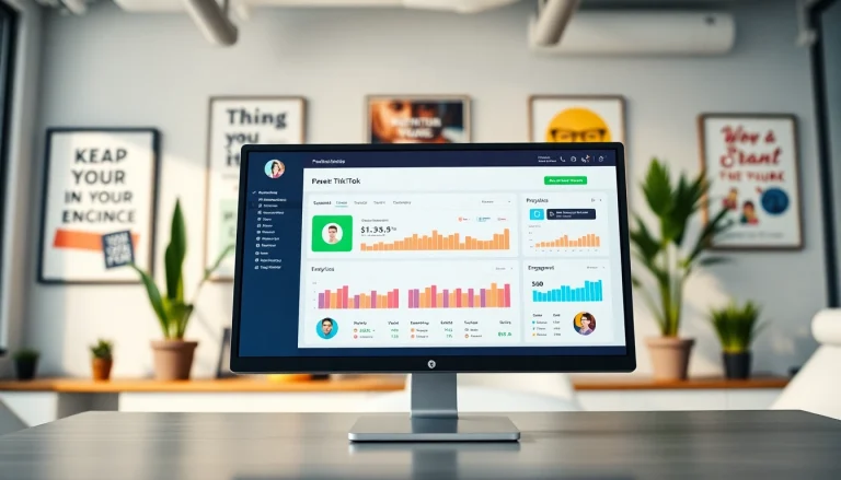 Engage with the TikTok SMM panel interface displaying analytics for social media growth.