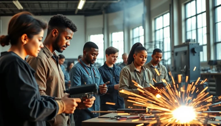 Students actively learning at a Trade School Knoxville TN, engaged in hands-on vocational training.