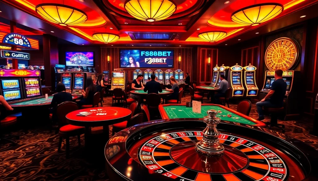 Experience thrilling action at F88BET with vibrant gaming tables and lively players.