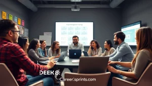 Engaged learners in a classroom demonstrating principles from CareerSprints.com training programs.