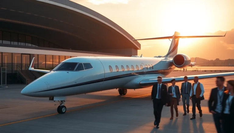 Experience luxury travel with https://flymarquis.com showcased in a private jet at a high-end airport.
