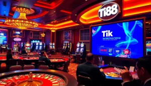 Trải nghiệm sự hứng khởi tại không khí casino sống động của tik 88 khi người chơi tham gia các trò chơi bàn đa dạng.