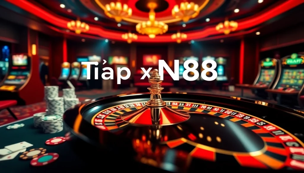 Tải App XN88 to experience online casino excitement with poker chips and slot machines.