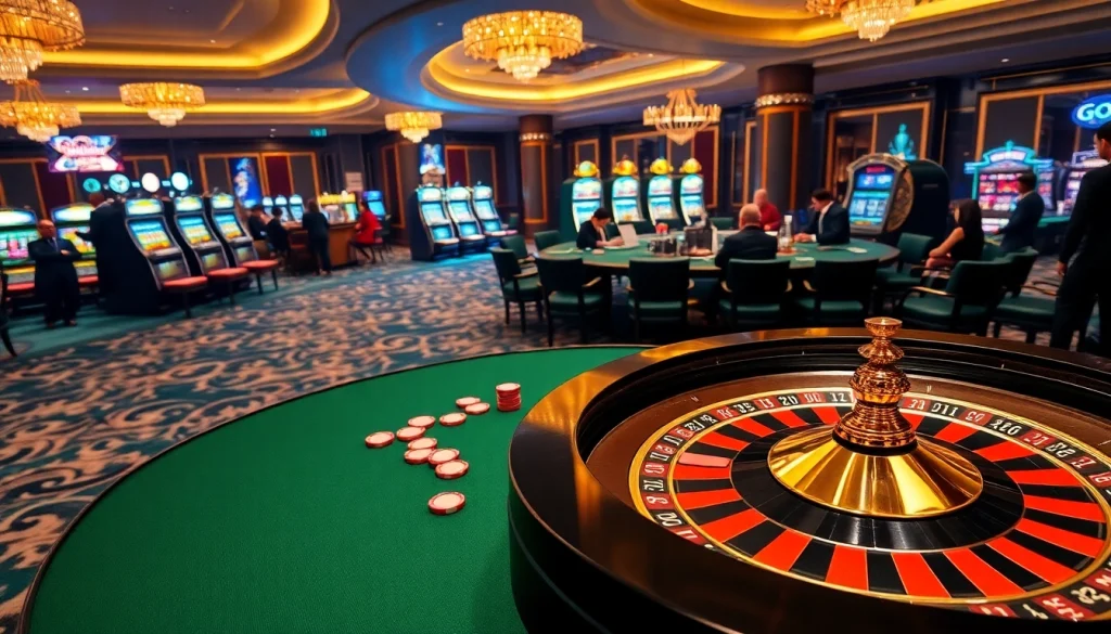 Explore a luxurious casino experience at Go8, featuring roulette and excited players.