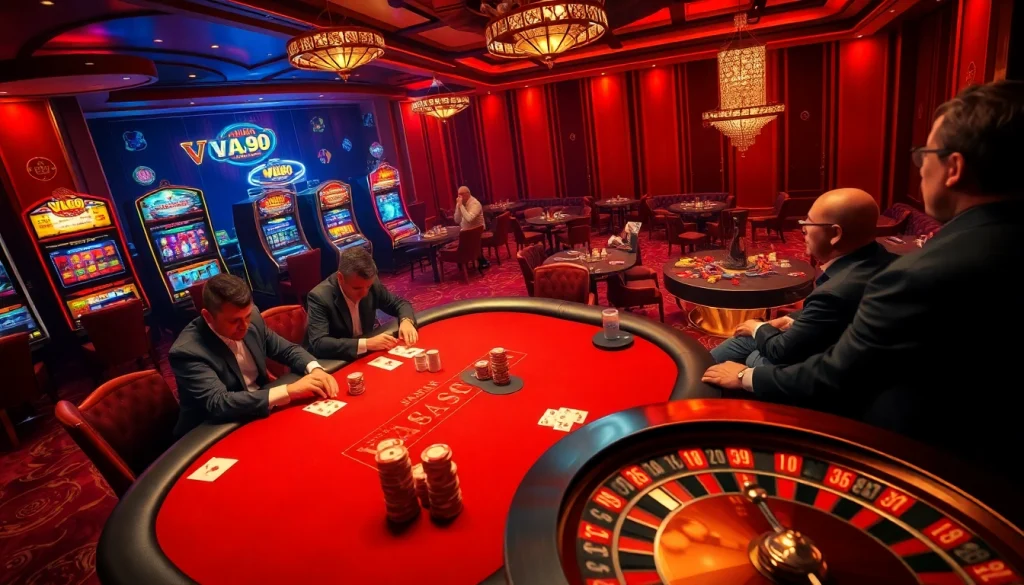 Experience intense gameplay at VUA99's luxury casino tables and vibrant slots.