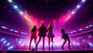Capture Blackpink news with spectacular on-stage energy during a concert.
