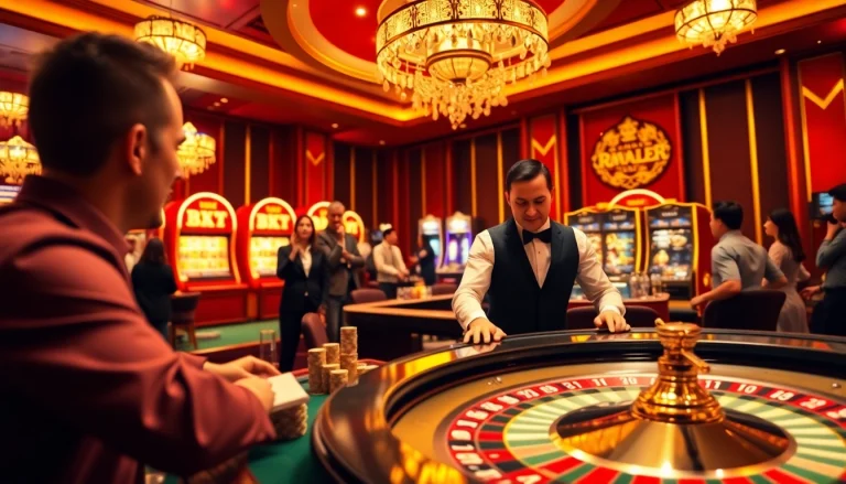 Experience luxury action at https://tobet88bet.com/ with dealers, poker chips, and roulette excitement.