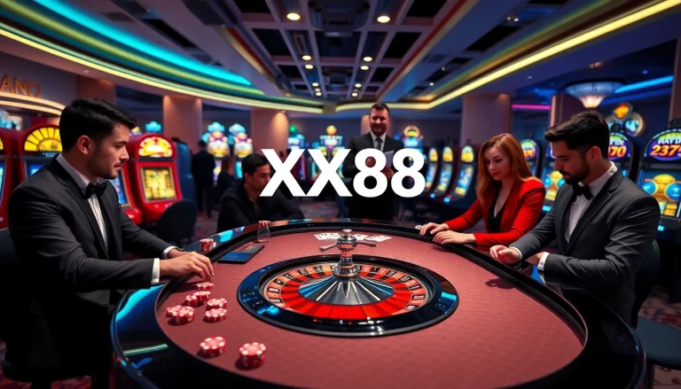 Experience the thrill of winning with XX88 at a luxurious casino gaming table.