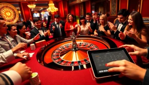 Bet with excitement at https://nova8886.com/ featuring a luxurious roulette game and online gambling interface.