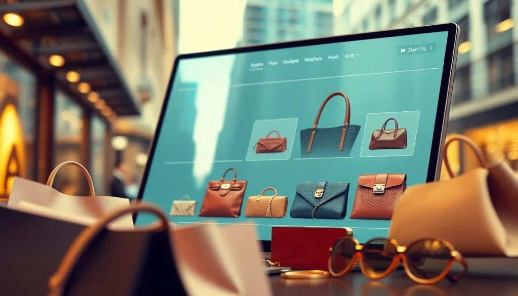 레플리카쇼핑몰의 고급스러운 제품들을 보여주는 세련된 온라인 쇼핑 환경