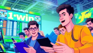 etrafli 1win oyun reyi ilə bağlı dijital oyun təcrübəsini əks etdirən təsvir