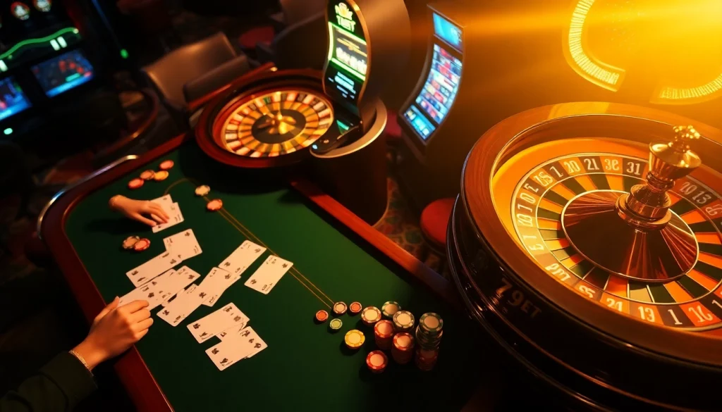 Engaging scene of players at a blackjack table with 789 BET branding, showcasing the excitement of casino gaming.