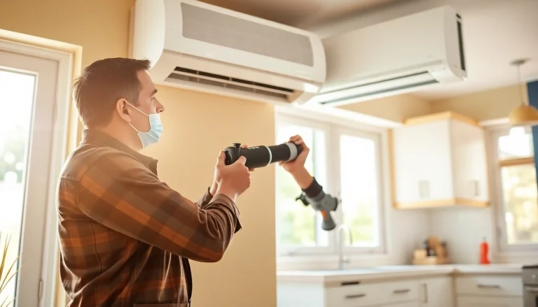 Enhance HVAC repair south salem services with expert technician fixing air conditioning.