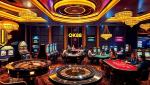 Experience thrilling gaming at https://ok88.tech/ with vibrant casino tables and professional dealers.