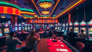 etrafli Pinco Casino oyun reyi üçün canlı kazino atmosferi və şans oyunları.