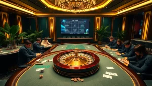 Engage with Tool xo so sieu toc at an upscale casino, featuring exciting roulette and poker games.