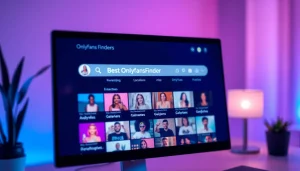 Best OnlyFans finder in 2025 interface displaying search results for creators.