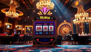Menang besar di Slot Pulsa dengan permainan yang mendebarkan dalam lingkungan kasino mewah.