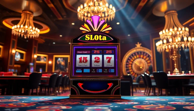 Menang besar di Slot Pulsa dengan permainan yang mendebarkan dalam lingkungan kasino mewah.