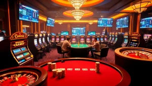 Engage with cập nhật kết quả bóng đá at a lively casino featuring poker, slots, and vibrant gaming atmosphere.