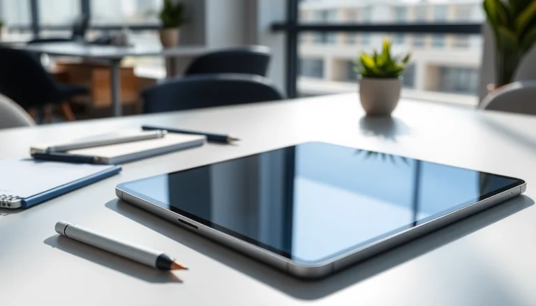 Interactúa con el iPad Air M2 mientras creas tus ideas en un moderno espacio de trabajo.